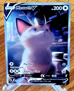 Pokemon Meowth Anima Waifu Sexy Doujin ACG DIY Full Art Card Holo - Image 1