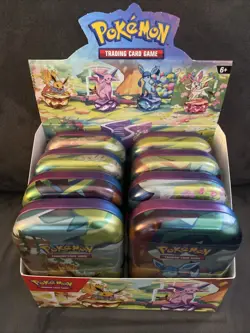 PRISMATIC EVOLUTIONS SEALED MINI TINS - OPEN DISPLAY COMPLETE SET OF 8 - Image 2