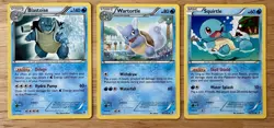 Pokemon Lot BOUNDARIES CROSSED Squirtle 29/149 Wartortle 30/149 Blastoise 31/149 - Image 2