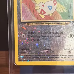Pokemon TCG Southern Islands Togepi 4/18 (Holo Swirl) 2001: LP-Free Shipping! - Image 2