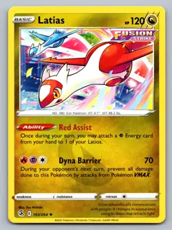 Pokemon TCG SWSH08: Fusion Strike Latias 193/264 - Image 1