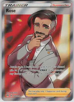 Pokemon TCG Rose (Full Art) Ultra Rare SWSH03: Darkness Ablaze 189/189 - Image 1