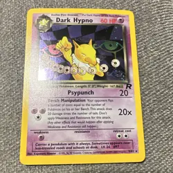 Pokemon Dark Hypno Team Rocket 9/82 Holo 2000 - Image 2