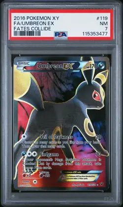 2016 POKEMON XY FATES COLLIDE UMBREON EX #119 PSA 7 NM #115353477 - Image 1