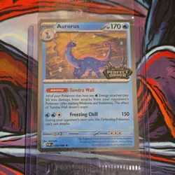 Pokemon Aurorus 024/088 Me03: Perfect Order Promo Stamped Cosmo Holo Sealed - Image 1