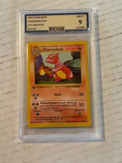 1999 Pokemon 1st Edition Charmeleon #24 FCGS 9 - Image 1