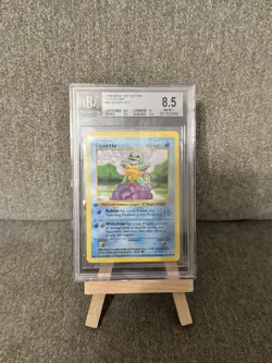 1999 Pokemon 1st Edition Squirtle #63 THIN STAMP BGS 8.5 NM-MT+ POP 6 - Image 1