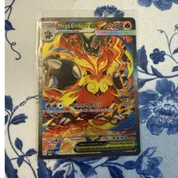 Pokemon TCG Mega Emboar EX SIR Ascended Heroes 273/217 Holo - NM Pack Fresh - Image 1