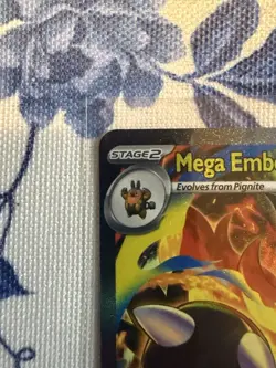 Pokemon TCG Mega Emboar EX SIR Ascended Heroes 273/217 Holo - NM Pack Fresh - Image 3