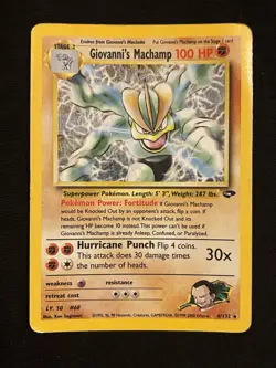 Giovanni's Machamp Holo Rare Gym Challenge 6/132 MP - Image 1