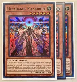 Yugioh! 3x Hecahands Mankibuel BLZD-EN018 Super Rare 1st Ed NM - Image 1