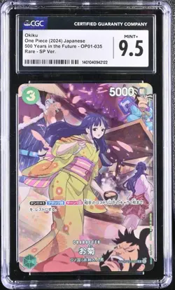 OKIKU - OP01-035 Rare SP Version One Piece Japanese CGC 9.5 - Image 1