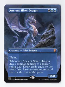 Ancient Silver Dragon Borderless Regular Mythic Magic the Gathering MTG Card NM - Image 1