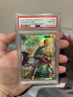 2026 One Piece EB04 JP Roronoa Zoro PRB02-006 SP Bubble Alt Art PSA 10 Gem Mint - Image 1