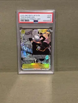 One Piece PSA 9 MINT Trafalgar Law Manga Alt Art 2025 OP10 #119 SEC - Image 1
