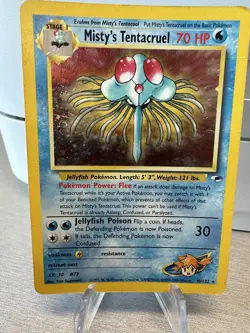 Pokemon TCG Card Misty's Tentacruel Gym Heroes 10/132 Unlimited Holo Rare - Image 1