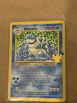 Pokemon TCG Blastoise 2/102 Celebrations Holo Card 25th Anniversary NM - Image 3