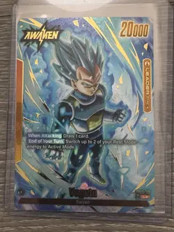 Bandai Dragon Ball Super Card Game Vegeta FB02-105 Leader Awaken Holo 20k/15k - Image 1