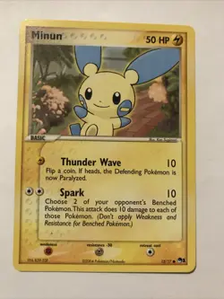 Minun - 12/17 - Pokemon Card Pop Series 1 Promo Common - NM - Image 1