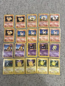 Pokemon TCG Base Set 1999 Card Lot - Vulpix, Arcanine, Growlithe, Ponyta, Abra - Image 1
