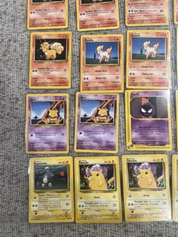 Pokemon TCG Base Set 1999 Card Lot - Vulpix, Arcanine, Growlithe, Ponyta, Abra - Image 3