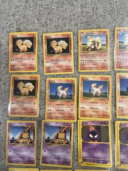 Pokemon TCG Base Set 1999 Card Lot - Vulpix, Arcanine, Growlithe, Ponyta, Abra - Image 4