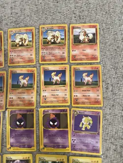Pokemon TCG Base Set 1999 Card Lot - Vulpix, Arcanine, Growlithe, Ponyta, Abra - Image 5