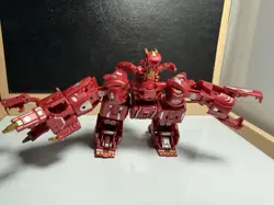 Bakugan TCG Pyrus Maxus Dragonoid 7 In 1 COMPLETE || + Tin & 2 Cards - Image 1