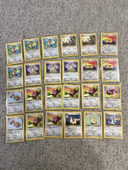 Pokemon TCG Jungle 24 Card Lot - Farfetch'd, Persian, Meowth, Jigglypuff - Image 1