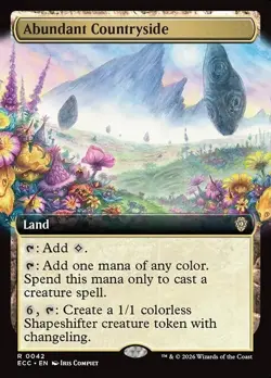 Magic The Gathering MTG ABUNDANT COUNTRYSIDE EXTENDED ART Lorwyn Eclipsed NM - Image 1