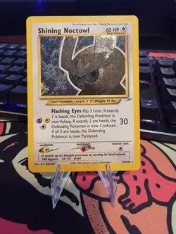 Pokemon TCG Shining Noctowl Holo Rare Card Neo Destiny 110/105 - Image 3