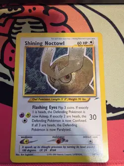Pokemon TCG Shining Noctowl Holo Rare Card Neo Destiny 110/105 - Image 5