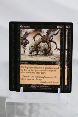 4 x Exhume Urza's Saga #134 Magic the Gathering playset - Image 1