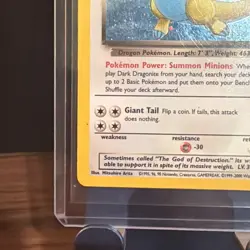 Pokemon Dark Dragonite 5/82 Holo Rare Team Rocket Card NM - Image 2