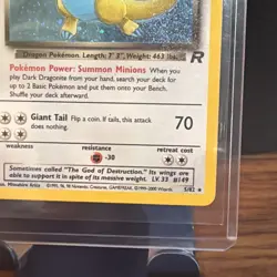 Pokemon Dark Dragonite 5/82 Holo Rare Team Rocket Card NM - Image 5