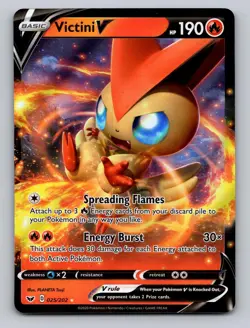 Victini V 025/202 Holo V Rare Sword & Shield Pokemon Holo NM - Image 1