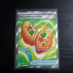 Pokemon Buddy-Buddy Poffin 167/132 Mega Evolution Ultra Rare Full Art Trainer - Image 1