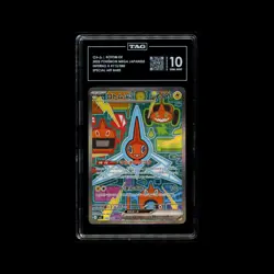 2025 Pokemon Inferno X Japanese 112/080 Rotom EX Special Art Rare TAG 10 (979) - Image 1