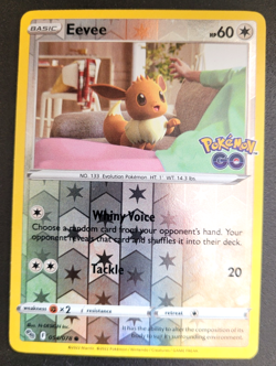 Pokemon Go Set Eevee Reverse Holo Common 054/078 NM/M Condition - Image 1