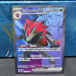 The Pokemon Company N's Zoroark ex 175/159 SV09 Full Art Holo Ultra Rare 280HP - Image 1