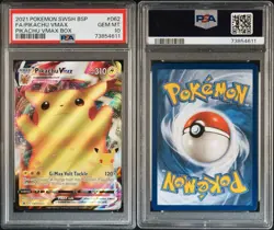 Pikachu VMAX SWSH062 PSA 10 Black Star Promo Pokemon Slab - Image 3