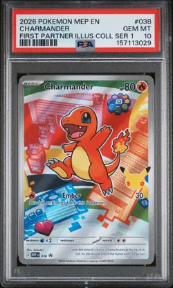 Charmander 038 - Pokemon First Partner Illustration Series 1 Promo - PSA 10 - Image 1
