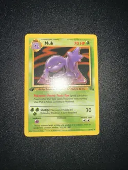 Pokemon TCG Muk 28/62 Fossil 1st Edition Rare Vintage WOTC LP - Image 1