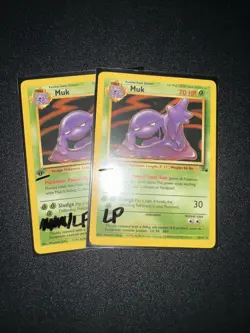 Pokemon TCG Muk 28/62 Fossil 1st Edition Rare Vintage WOTC LP - Image 3