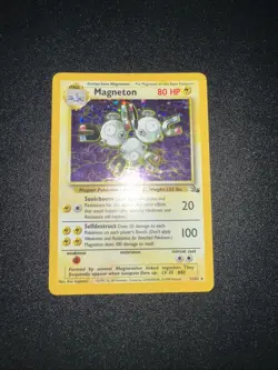 Pokemon TCG Magneton 11/62 Fossil Holo Rare Unlimited WOTC MP - Image 1
