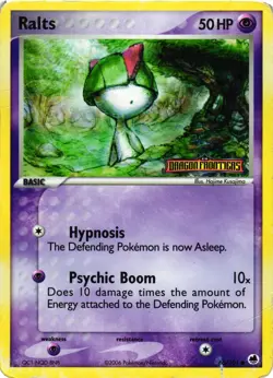 Pokemon TCG Dragon Frontiers Ralts #60/101 Stamped Reverse Holo DMG - Image 1
