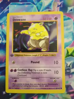 Pokemon TCG Base Set Shadowless 1st Edition Drowzee The Bundle! LP - Image 4