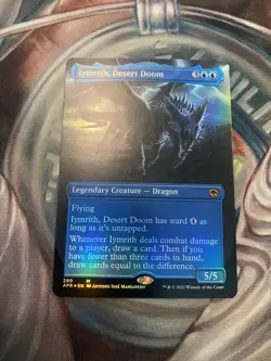 MTG Adventures In Forgotten Realms #290 Iymrith, Desert Doom Borderless Foil NM - Image 1