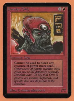 Ironclaw Orcs (NM) - Alpha Edition - Magic the Gathering (MTG) - Image 1