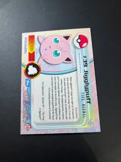 Topps Pokemon Jigglypuff 39 Series 1 Card Blue Topps Trading Card Vintage - Image 4